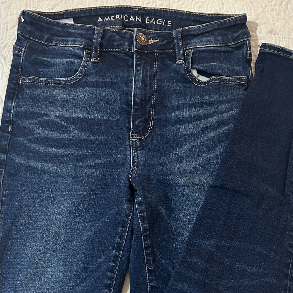 American Eagle Outfitters High Rise Dark Blue Jeans